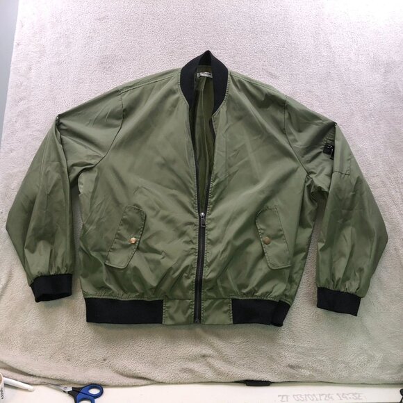 Zeagoo Mens Bomber Jacket Sz XL Full Zip Outerwear Classic Green Casual Outdoors - Picture 11 of 13